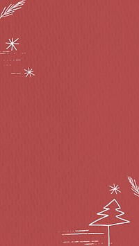 Red Christmas lock screen with design space