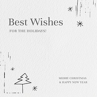 Minimal Christmas greeting festive social media post