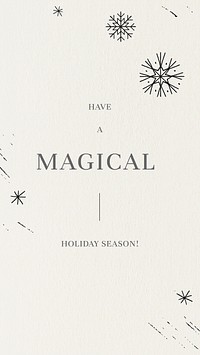 Minimal magical holiday season social story background