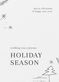Minimal Christmas season&#39;s greetings festive card