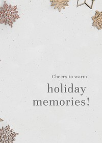 Gold snowflakes Christmas greeting social media banner background