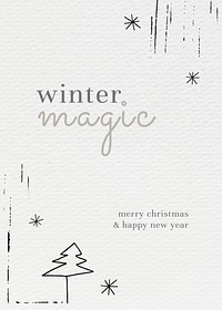 Magical Christmas season&#39;s greetings festive card