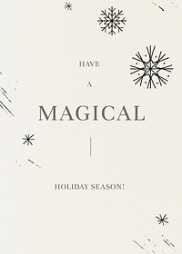 Minimal magical holiday season Christmas greeting social media banner background