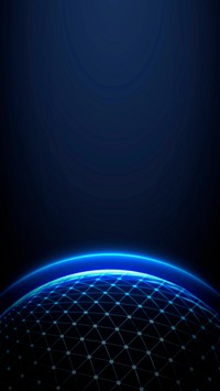 Blue globe atmosphere vector mobile wallpaper global business
