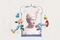 Greek Goddess aesthetic, social media remix psd