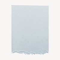 Blue ripped paper, aesthetic collage element psd