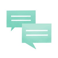 Speech bubble icon, social media graphic psd