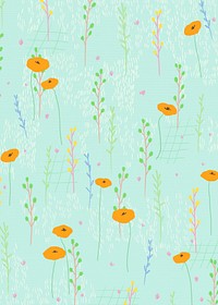 Bright floral pattern background poster