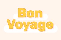 Bon Voyage text in layered font