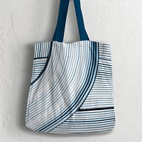 Blue tote bag, eco friendly accessory