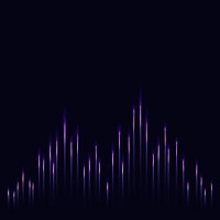 Music equalizer technology black background with purple digital sound wave