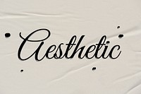 Aesthetic word in ink calligraphy style