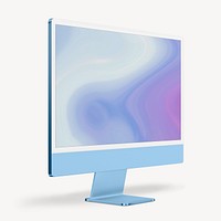 Computer screen mockup, realistic digital device psd