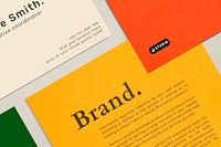 Letterhead logo mockup, business card, modern branding set psd
