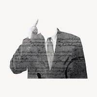 Headless businessman, creative remix vector