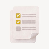 Business checklist, business assessment remix psd