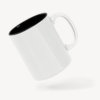 Ceramic coffee mug mockup, white product design psd