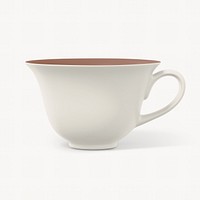Off-white tea cup, product design with blank space