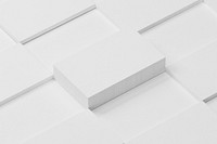Business card, white 3D rendering design