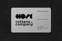 Membership card mockup, gray 3D design psd