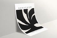 Poster mockup, realistic paper psd