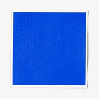 Blue square poster, realistic paper with blank design space