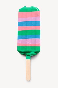 Striped ice-cream stick, Summer dessert