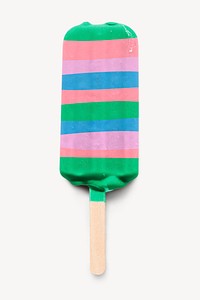 Ice-cream stick mockup, Summer dessert psd