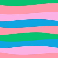 Pink wavy stripes background, cute pattern design vector