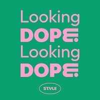 Looking dope Instagram post template, funky typography  vector