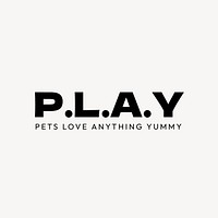 PLAY logo template, editable, professional design vector