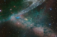 Realistic galaxy background, outer space, HD image