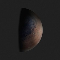 Dark Jupiter collage element, planet surface psd