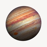 Jupiter collage element, realistic graphic psd