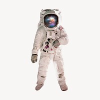 Astronaut collage element, space travel psd