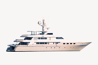 Luxury yacht collage element, vehicle psd