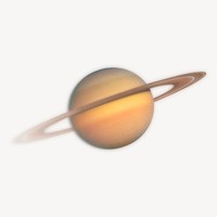 Saturn collage element, realistic graphic psd