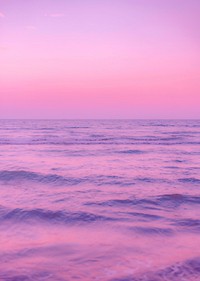 Pink dreamy beach background, nature aesthetic