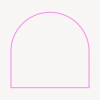 Pink arch shape collage element vector