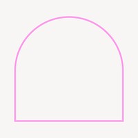 Pink arch shape collage element psd