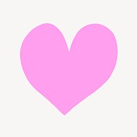Cute heart collage element, pink design vector