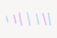 Scribble line collage element, cute design psd