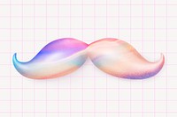Colorful mustache, 3D rendering design