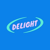 Y2K delight logo template, fashion business vector