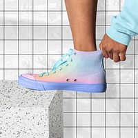 Rainbow sneakers, street fashion design