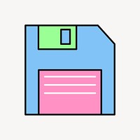 Save icon, floppy disk, colorful design