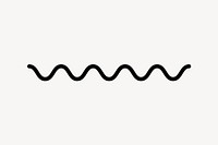 Wavy line doodle element vector