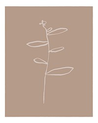 Aesthetic flower branch art print, botanical illustration