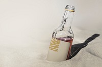 Tropical glass bottle, product packaging design
