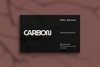 Minimal carbon business card, corporate identity